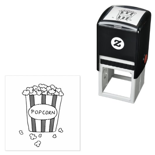 Leuke bioscoop Popcorn Crafty Projects Zelfinktende Stempel (In situ)