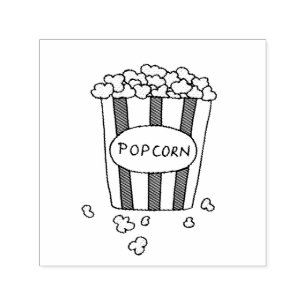 Leuke bioscoop Popcorn Crafty Projects Zelfinktende Stempel