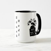 *Leuke Bitcoin Frisbee Catching Dog Mok (Voorkant rechts)