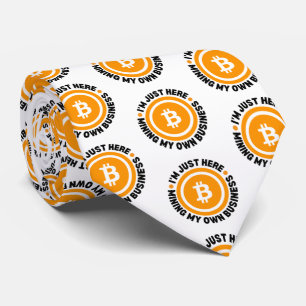Leuke Bitcoin GEWOON MINING MIJN EIGEN BEDRIJF Cry Stropdas