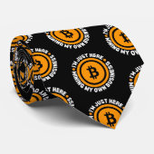 Leuke Bitcoin GEWOON MINING MIJN EIGEN BEDRIJF Cry Stropdas (Opgerold)