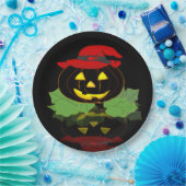 Leuke Black Halloween Party Jack O'Lantern Papieren Bordje (Feest)