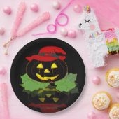 Leuke Black Halloween Party Jack O'Lantern Papieren Bordje (Feest)