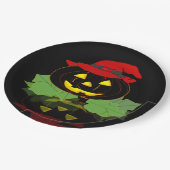 Leuke Black Halloween Party Jack O'Lantern Papieren Bordje (Gekanteld)