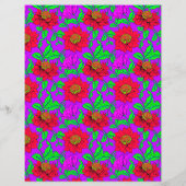 Leuke blanco monogram bloemen briefpapier (Achterkant)