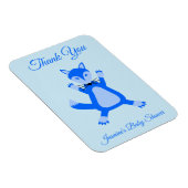 Leuke Blauwe Baby Boy Fox Custom Baby shower Magneet (Rechterzijde)