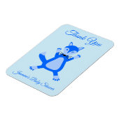 Leuke Blauwe Baby Boy Fox Custom Baby shower Magneet (Linkerzijde)