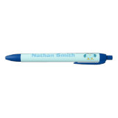 Leuke blauwe baby jongen uil gepersonaliseerde pen (Bodem)