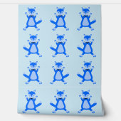 Leuke blauwe baby jongen vos behang (Afrollen)