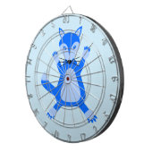 Leuke blauwe baby jongen vos dartbord (Voorkant Rechts)