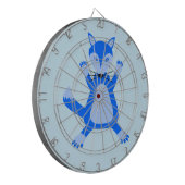 Leuke blauwe baby jongen vos dartbord (Voorkant Links)
