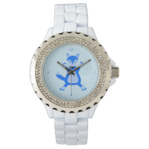 Leuke blauwe baby jongen vos horloge