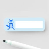 Leuke blauwe baby jongen vos naamplaatje (In situ)