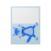 Leuke blauwe baby jongen vos notitieblok (Linkerzijde)