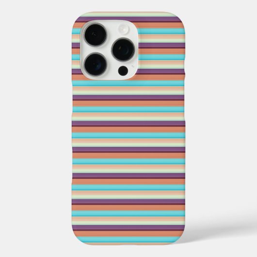 Leuke blauwe bruine strepen Case-Mate iPhone case (Achterkant)