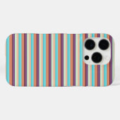 Leuke blauwe bruine strepen Case-Mate iPhone case (Achterkant (horizontaal))