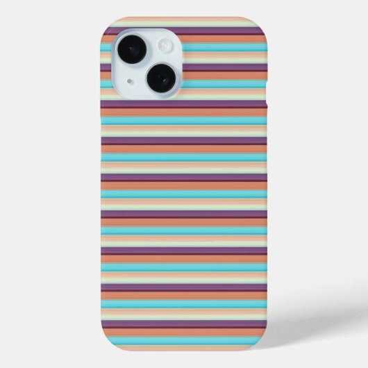 Leuke blauwe bruine strepen  Case-Mate iPhone case (Achterkant)