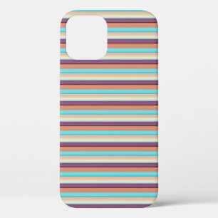 Leuke blauwe bruine strepen Case-Mate iPhone case
