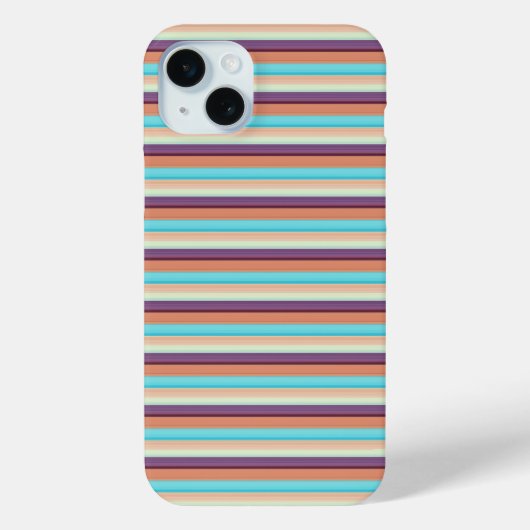 Leuke blauwe bruine strepen  Case-Mate iPhone case (Achterkant)