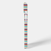 Leuke blauwe bruine strepen  Case-Mate iPhone case (Achterkant / Links)