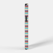 Leuke blauwe bruine strepen iPhone hoesje (Rechterkant)