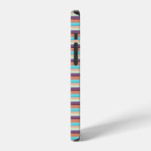 Leuke blauwe bruine strepen iPhone hoesje (Linkerkant)