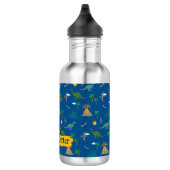 Leuke Blauwe Dinosaurus Patroon Wildlife Planten N Waterfles (Rechts)