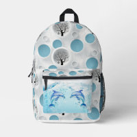 Leuke blauwe dolfijn abstracte moderne muurschilde