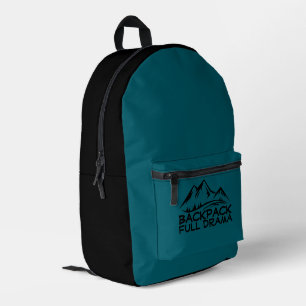 Leuke blauwe hiking-rugzak voor wandelingen bedrukte rugzak