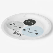 Leuke blauwe Kawaii Planet Het is een Boy Baby sho Papieren Bordje (Gekanteld)