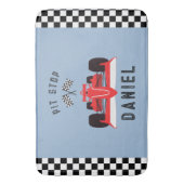 Leuke Blauwe Kinder Rode Racing Auto Badmat (Voorkant Verticaal)