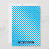 Leuke blauwe kinderwagen Baby Boy Aqiqah Kaart (Achterkant)