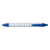 Leuke Blauwe Klokjes Gegraveerde Pen (Achterkant)