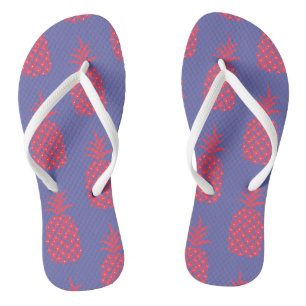 Leuke Blauwe & Koraal Ananas Modieus Teenslippers