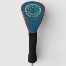 leuke BLAUWE logo voor een golfspeler golf headcov Golfheadcover