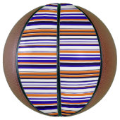 Leuke blauwe oranje strepen basketbal (Verticaal)