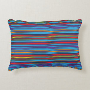 Leuke blauwe paarse strepen accent kussen