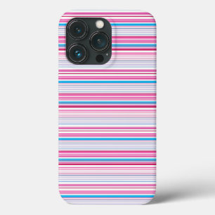 Leuke blauwe roze strepen Case-Mate iPhone case