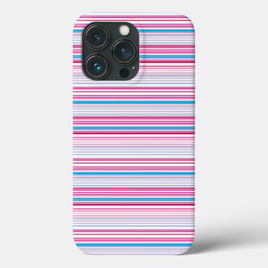 Leuke blauwe roze strepen Case-Mate iPhone case (Achterkant)