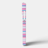 Leuke blauwe roze strepen Case-Mate iPhone case (Achterkant / Links)