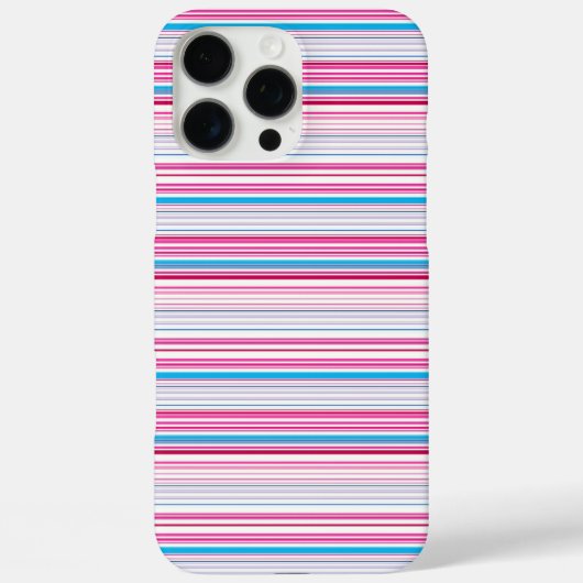 Leuke blauwe roze strepen Case-Mate iPhone case (Achterkant)