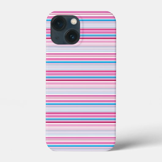 Leuke blauwe roze strepen Case-Mate iPhone case (Achterkant)