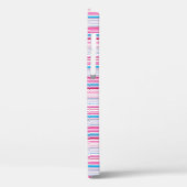 Leuke blauwe roze strepen Case-Mate iPhone case (Achterkant / Links)