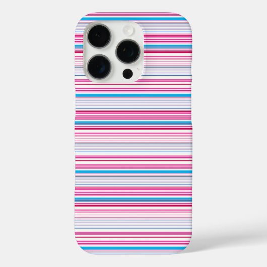 Leuke blauwe roze strepen Case-Mate iPhone case (Achterkant)