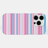 Leuke blauwe roze strepen Case-Mate iPhone case (Achterkant (horizontaal))