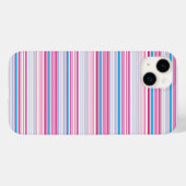 Leuke blauwe roze strepen Case-Mate iPhone case (Achterkant (horizontaal))