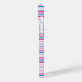 Leuke blauwe roze strepen Case-Mate iPhone case (Achterkant / Links)