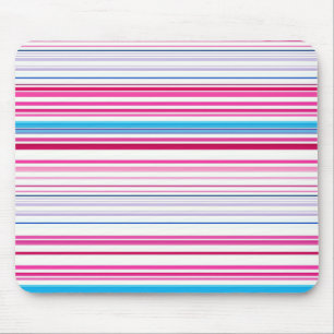 Leuke blauwe roze strepen muismat