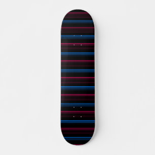 Leuke blauwe roze strepen persoonlijk skateboard