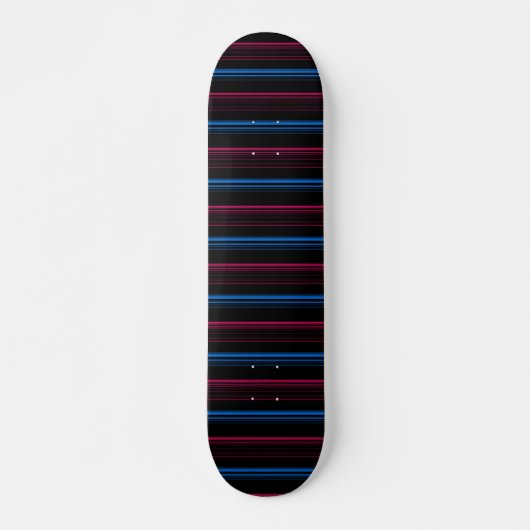Leuke blauwe roze strepen persoonlijk skateboard (Voorkant)